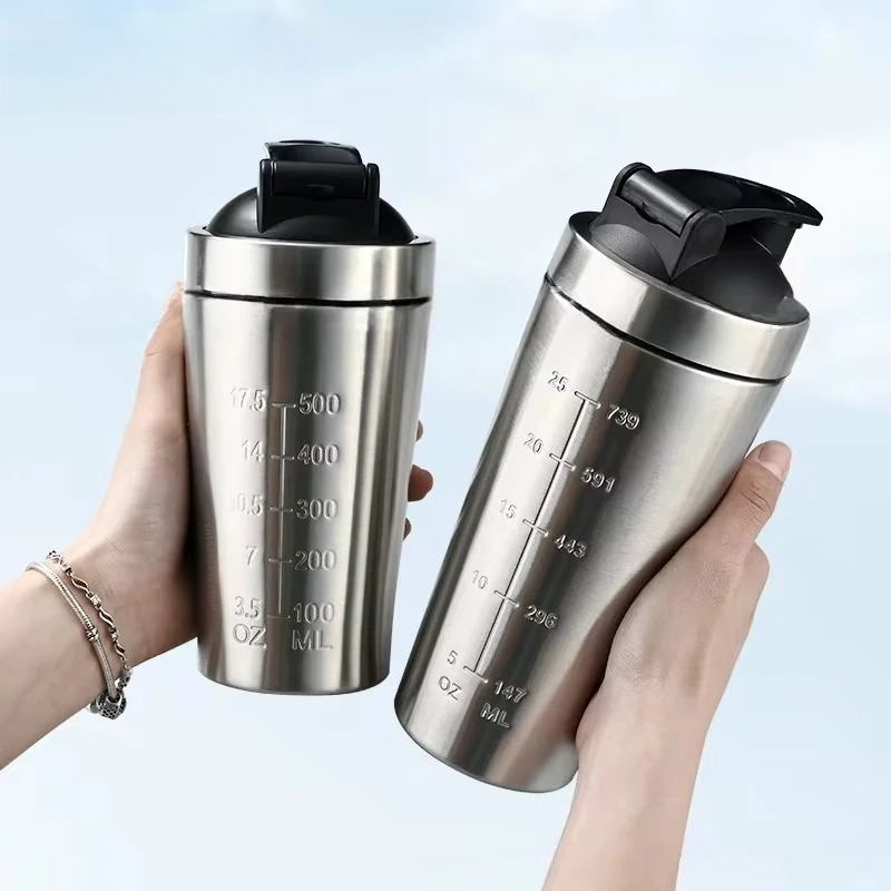 Nutrition And Fitness - 1 szt. Stalowy shaker do protein