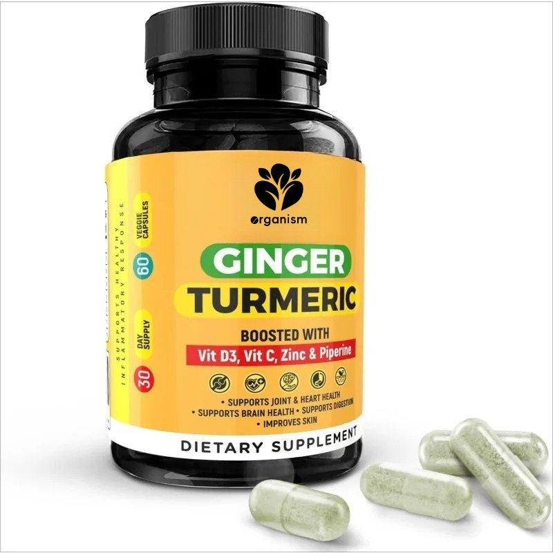 Turmeric Curcumin Capsule - Suplementy z kurkumą, piperyną, witaminą cynkiem