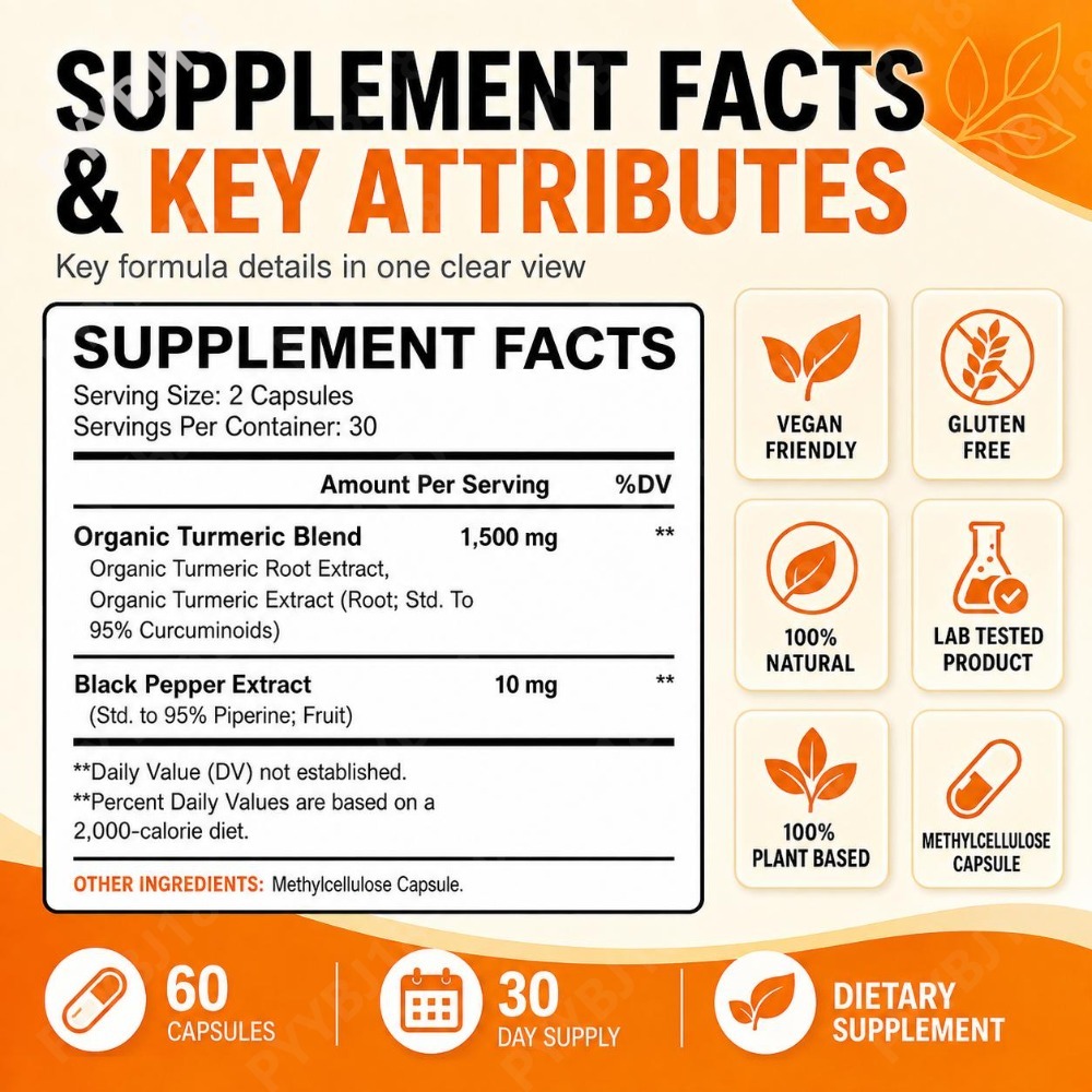 Kapsułki z kurkumą i imbirem,  – Turmeric Curcumin Capsule recenzja i cena